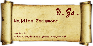 Wajdits Zsigmond névjegykártya