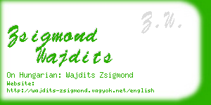 zsigmond wajdits business card